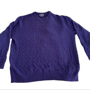 XXL Vineyard Vines blue cable knit wool sweater